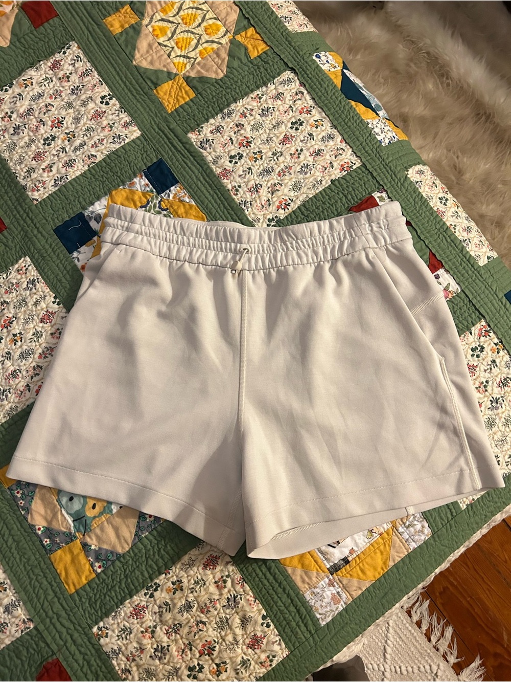 lululemon athletica Cream Softstream Elastic-Waist Athletic Shorts